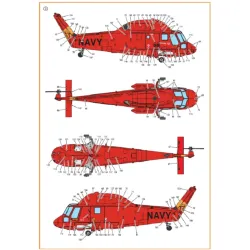 Us Stock Clear Prop Cpd72001 - 1/72 Uh-2/Sh-2 Seasprite Early Version Decal For Model