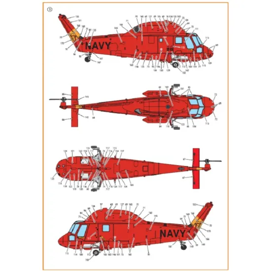 Us Stock Clear Prop Cpd72001 - 1/72 Uh-2/Sh-2 Seasprite Early Version Decal For Model