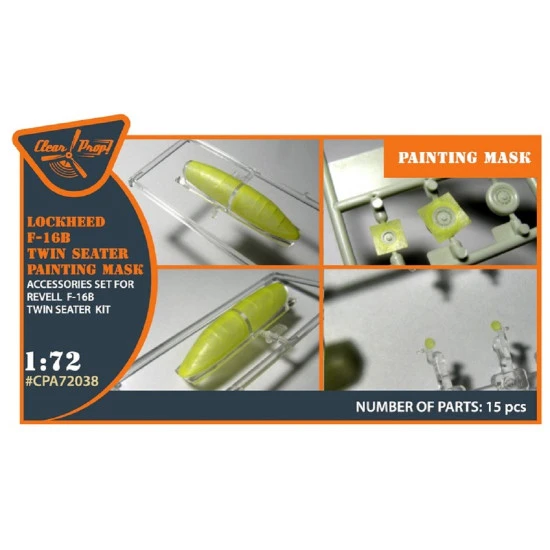 Clear Prop CPA72038 - 1/72 F-16B/D twin seater for REVELL kit painting mask