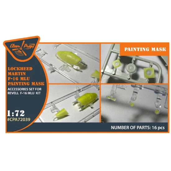 Clear Prop CPA72039 - 1/72 F-16 single seater for REVELL kit painting mask