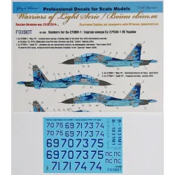 Us Stock Foxbot 48-068 1/48 Numbers For Su-27ubm-1 Decal For Aircraft Plastic Model