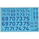 Us Stock Foxbot 48-068 1/48 Numbers For Su-27ubm-1 Decal For Aircraft Plastic Model