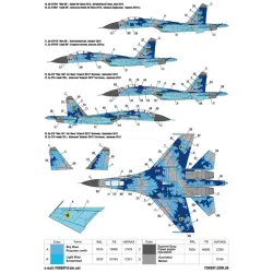 Us Stock Foxbot 144-002 - 1/144 Decals For Digital Su-27s/P Scale Model Kit