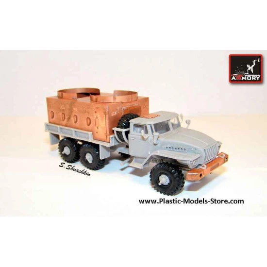 Ural-4320 armoured guntruck with barbetts - military formations of the Ministry of Internal Affairs of Russian Federation (Chechen Republic) Photo-Etched set 1/72 Armory pe7210