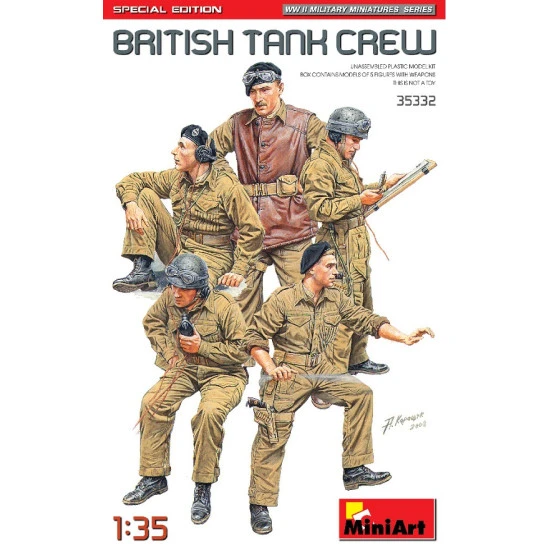 Miniart 35332 - 1/35 scale British tank crew. Special edition scale plastic kit