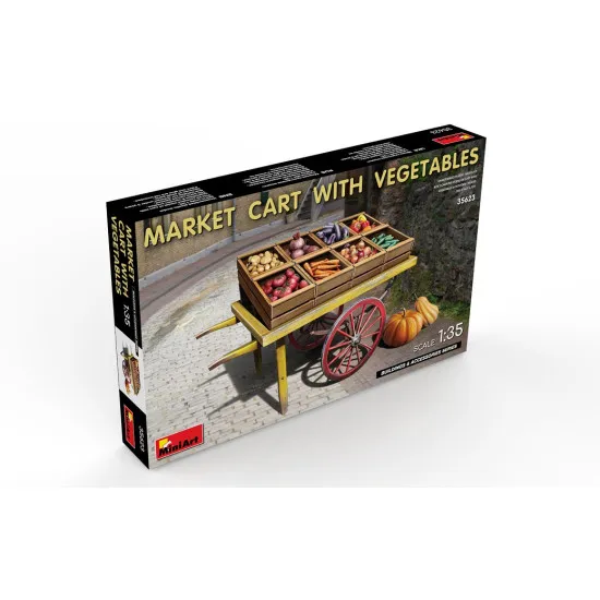 Miniart 35623 - 1/35 scale Market Cart with Vegetables model plastic kit