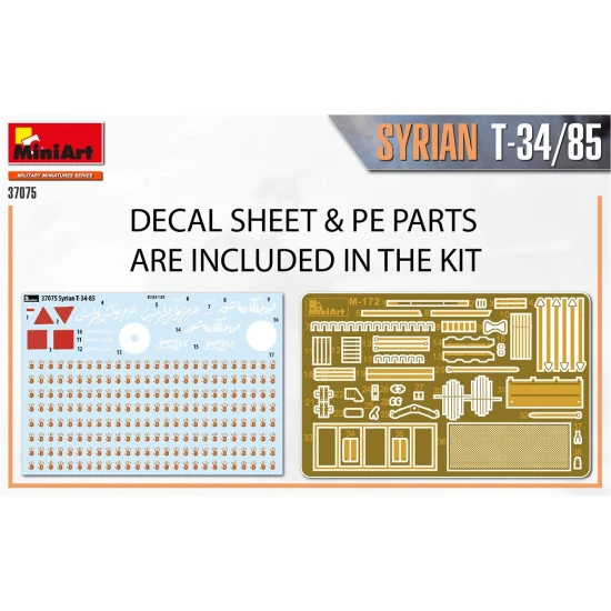 Miniart 37075 - 1/35 scale SYRIAN T-34/85 plastic model kit WWII Miniatures