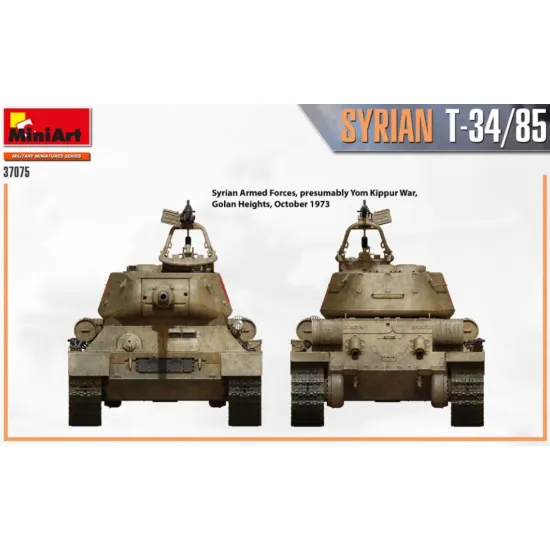 Us Stock Miniart 37075 - 1/35 Scale Syrian T-34/85 Plastic Model Kit Wwii Miniatures