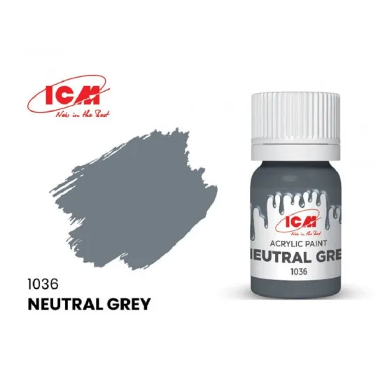 ICM 1036 - Acrylic paint, Neutral Grey. Volume, ml: Waterproof