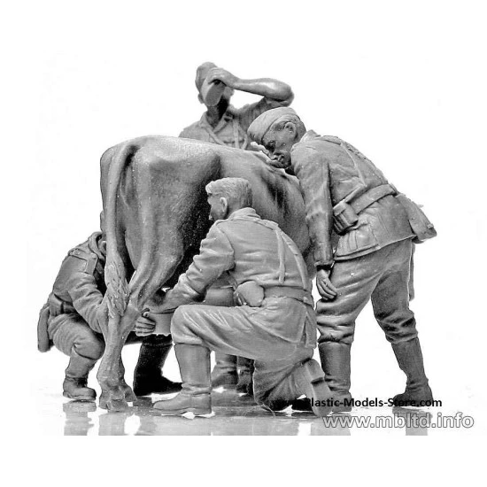 Operation Milkman 3 Germans with Cow 1/35 Master Box 3565