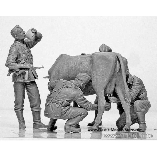 Operation Milkman 3 Germans with Cow 1/35 Master Box 3565
