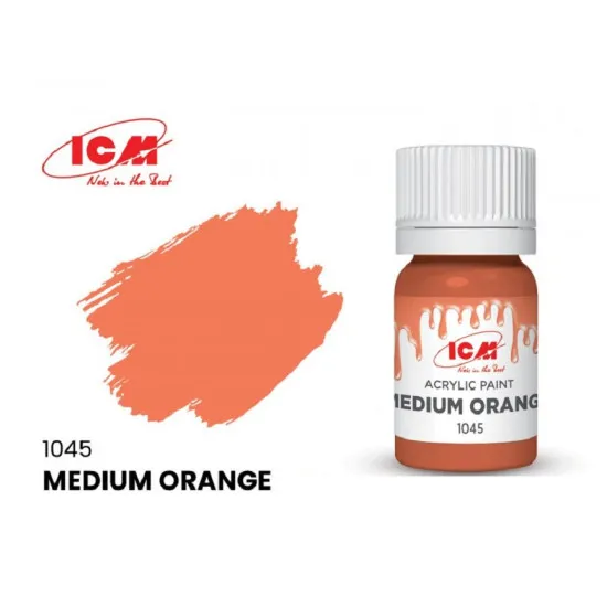 ICM 1045 - Acrylic paint, Medium Orange. Volume, ml: Waterproof