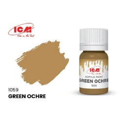 ICM 1059 - Acrylic paint, Green Ochre. Volume, ml: Waterproof