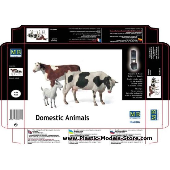 Domestic Animals. Cows 1/35 Master Box 3566