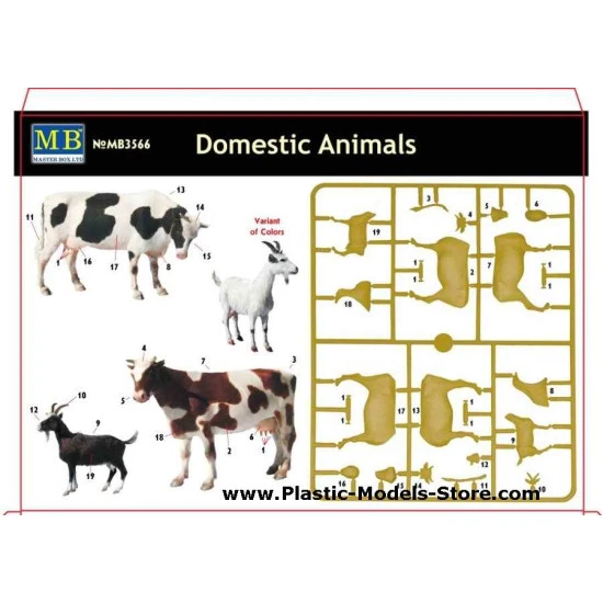 Domestic Animals. Cows 1/35 Master Box 3566