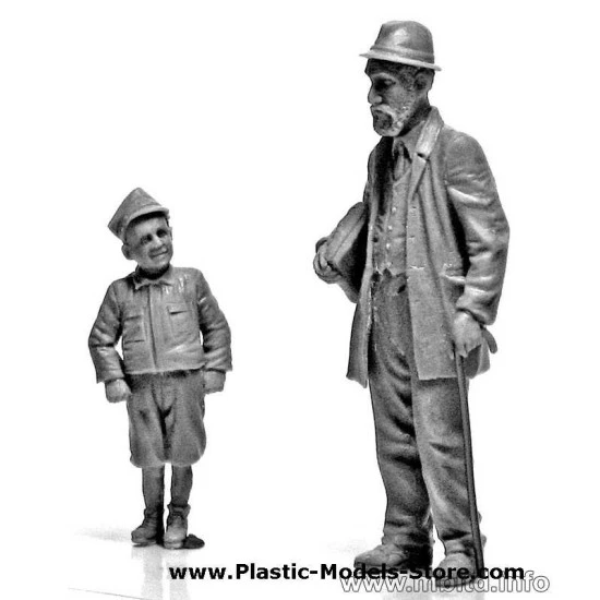 Citizentry. Citizens. Civilians Western Europe WWII 1/35 Master Box 3567