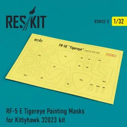 Reskit RSM32-0003 - 1/32 RF-5 E Tigereye Painting Masks for Kittyhawk 32023 kit