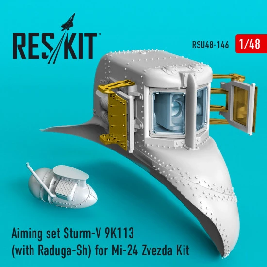 Reskit RSU48-0146 - 1/48 Aiming set Sturm-V 9K113 (with Raduga-Sh) Mi-24 Zvezda