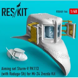 Us Stock Reskit Rsu48-0146 - 1/48 Aiming Set Sturm-v 9k113 With Raduga-sh Mi-24 Zvezda
