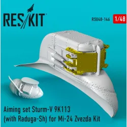 Us Stock Reskit Rsu48-0146 - 1/48 Aiming Set Sturm-v 9k113 With Raduga-sh Mi-24 Zvezda