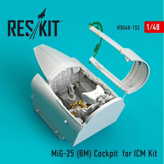 Reskit RSU48-0152 - 1/48 MiG-25 (BM) Cockpit for ICM model Kit