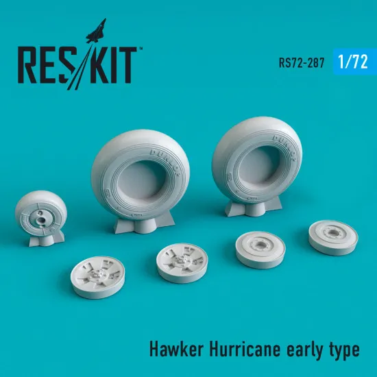 Reskit RS72-0287 - 1/72 Hawker Hurricane wheels set early type for plastic model