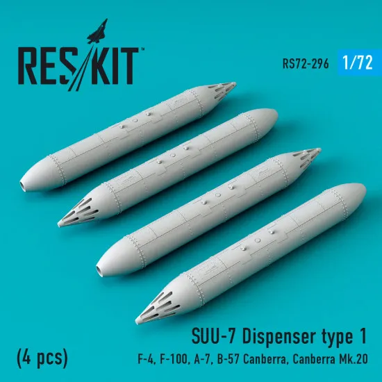 Reskit RS72-0296 - 1/72 SUU-7 Dispenser type 1 for plastic model kit
