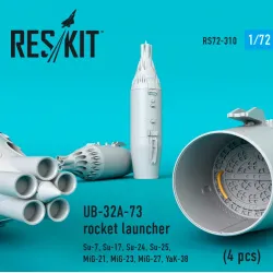 Us Stock Reskit Rs72-0310 - 1/72 Ub-32a-73 Rocket Launcher 4 Pcs For Plastic Model Kit