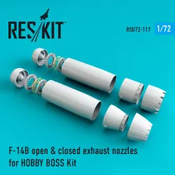 Reskit RSU72-0117 - 1/72 F-14 (BD) open & closed exhaust nozzles for HOBBY BOSS