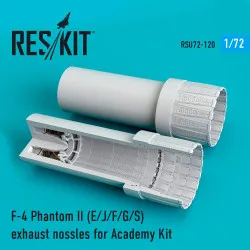 Reskit RSU72-0120 - 1/72 F-4 Phantom II (E/J/F/G/S) exhaust nossles for Academy