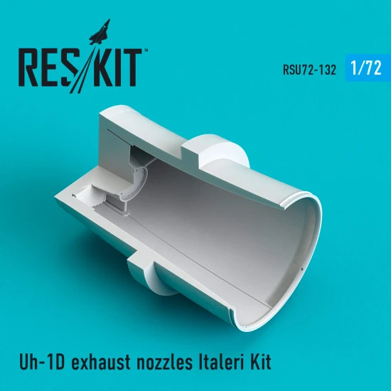 Reskit RSU72-0132 - 1/72 Uh-1D exhaust nozzles for Italeri model Kit Reskit RSU72-0132 - 1/72 Uh-1D exhaust nozzles for Italeri model Kit