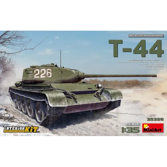 Miniart 35356 - 1/35 Soviet medium tank T-44 with interior scale model kit