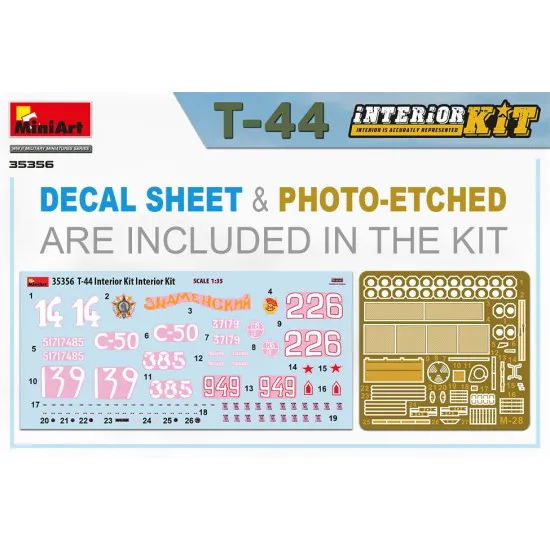 Miniart 35356 - 1/35 Soviet medium tank T-44 with interior scale model kit
