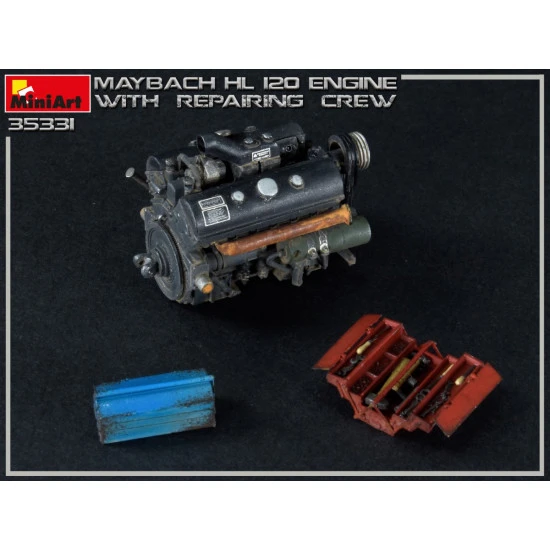 Miniart 35331 - 1/35 Maybach HL 120 engine for Panzer III / IV with repair crew