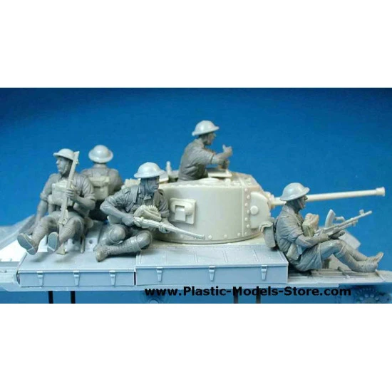 BRITISH SOLDIERS TANK RIDERS 5 fig. 1/35 Miniart 35071