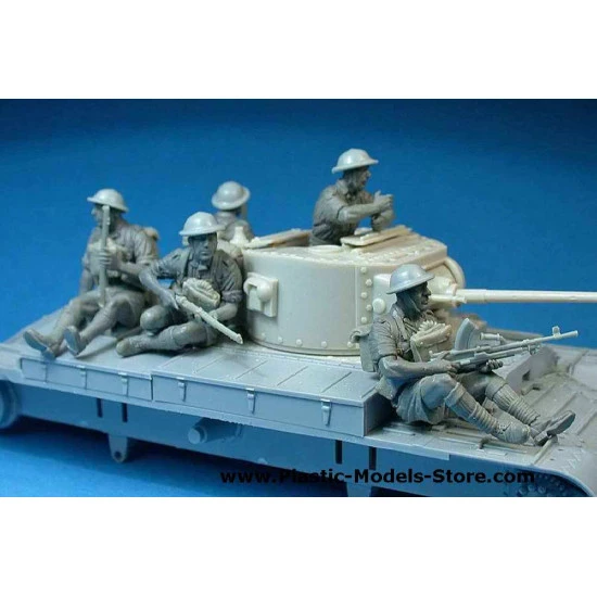 BRITISH SOLDIERS TANK RIDERS 5 fig. 1/35 Miniart 35071