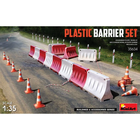 Miniart 35634 - 1/35 PLASTIC BARRIER SET scale model kit