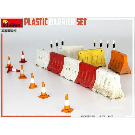 Miniart 35634 - 1/35 PLASTIC BARRIER SET scale model kit