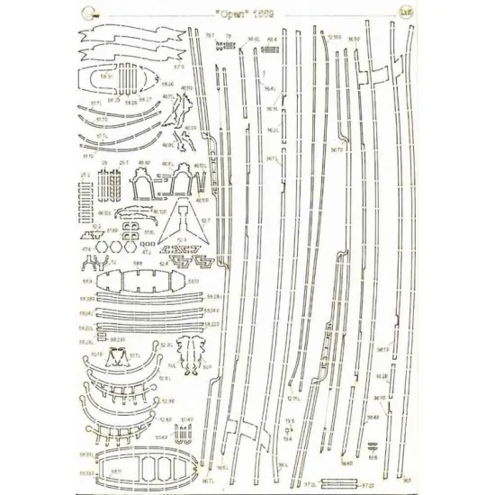 Laser Cutting Orel 307/2 for Frigate Eagle, 1/100 scale, Navy, Russia, 1669