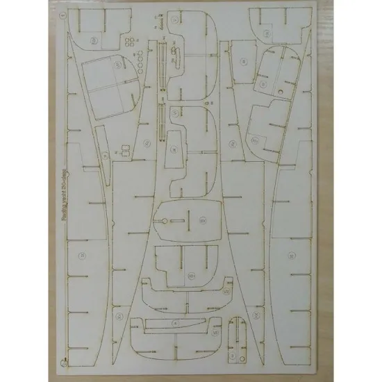 Laser Cutting Orel 309/2 for Racing yacht L30 class, 1/25 scale Civilian fleet