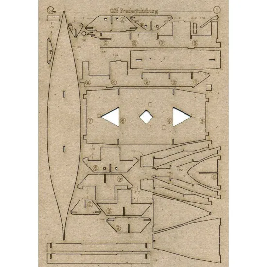 Laser Cutting Orel 324/2 for Fredericksburg, 1/200 Navy Conf. St. America 1864