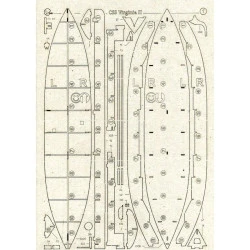 Laser Cutting Orel 325/2 for Battleship Virginia II, 1/200 scale, Navy, CSA 1864