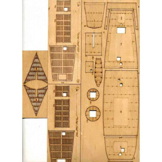 Wooden veneer decks Orel 312/3 for Galleon 
