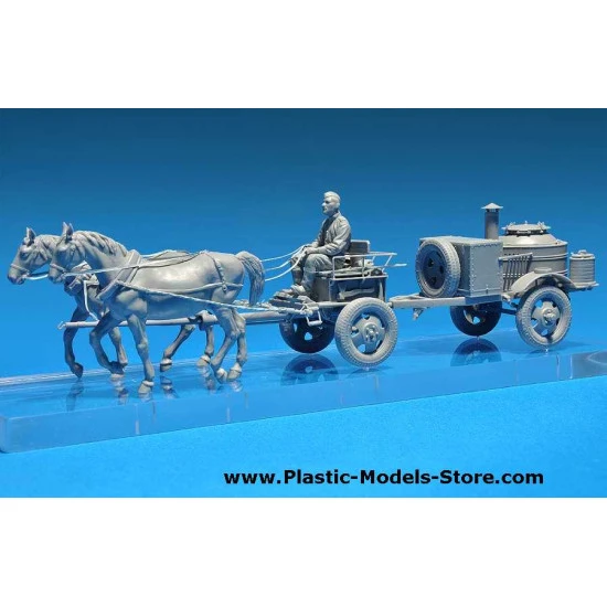 Horses drawn field kitchen KP-42 w/figure 1/35 Miniart 35057