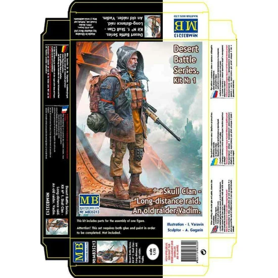 Master Box 35213 1/35 An old raider. Vadim. Skull Clan. Post-apocalyptic. Kit 1