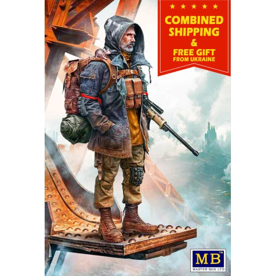 Master Box 35213 1/35 An old raider. Vadim. Skull Clan. Post-apocalyptic. Kit 1