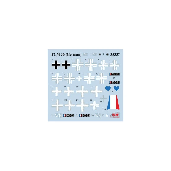 ICM 35337 1/35 French Light Tank in German Service scale plastic model kit WWII