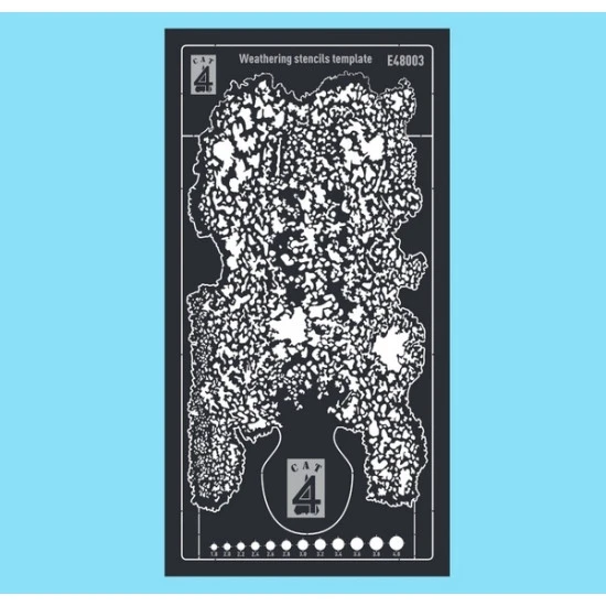 CAT4 E48003 - 1/48 - Weathering stencils template. Photo etched
