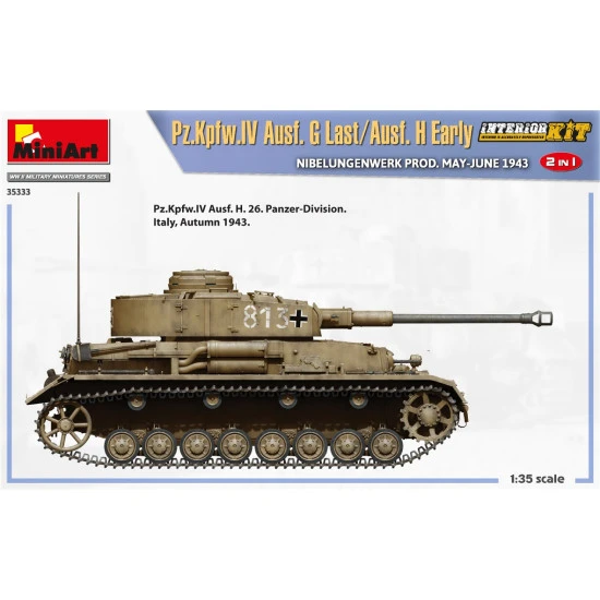 Miniart 35333 - 1/35 Pz.Kpfw.IV Ausf. G Last/Ausf. H Early. NIBELUNGENWERK PROD.