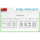 Miniart 35636 - 1/35 Steel trash bins scale plastic model kit Buildings
